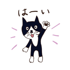 [LINEスタンプ] 鼻黒ネコりょっちゃん