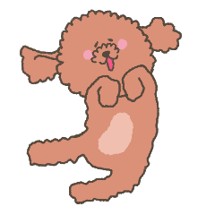 [LINEスタンプ] もこもこトイプードルちゃん