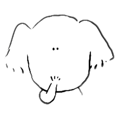 [LINEスタンプ] シンプル白犬