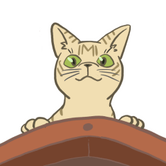 [LINEスタンプ] ねこが見てるだけ