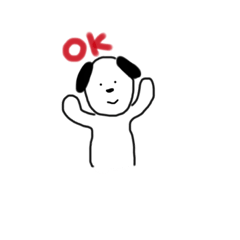 [LINEスタンプ] 黒い耳のワンちゃん