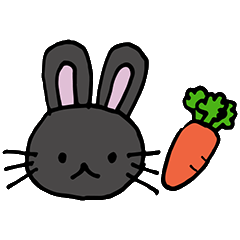 [LINEスタンプ] 黒うさぎのビターとお友だち