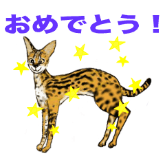 [LINEスタンプ] サーバルキャット ☆ LOVE