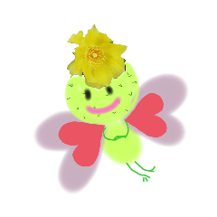 [LINEスタンプ] サボテンの花の妖精