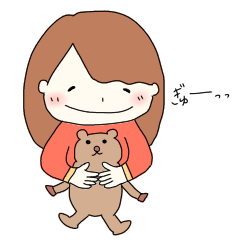[LINEスタンプ] キラキラ笑顔の女の子