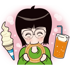 [LINEスタンプ] めがねっこさんの日常セット