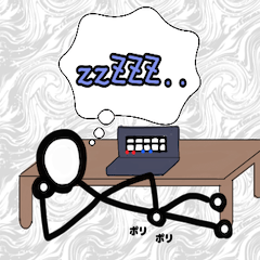 [LINEスタンプ] 「オンライン授業に疲れてしまった人」