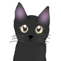 [LINEスタンプ] ほっこりリアル黒猫の画像（メイン）