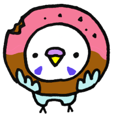 [LINEスタンプ] インコのぷーちゃん スウィーツコスVer.