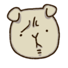 [LINEスタンプ] もっさり犬