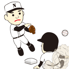 [LINEスタンプ] Go！ N学園野球部 2