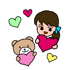 [LINEスタンプ] くま太とリボンちゃん