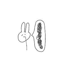 [LINEスタンプ] だるいうさぎのすたんぷ。