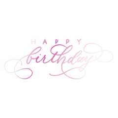 [LINEスタンプ] birthday(pink)