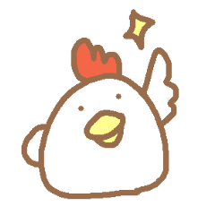 [LINEスタンプ] 頑張るチキンさん