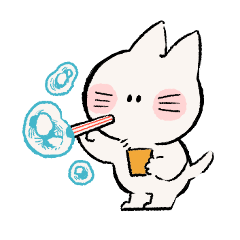 [LINEスタンプ] しろねこちびちゃん