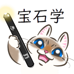 [LINEスタンプ] 猫の店長と番長の宝石学