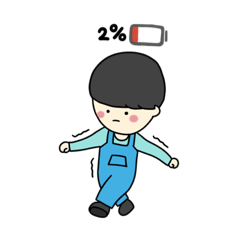 [LINEスタンプ] オーバーオール少年スタンプ