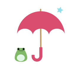 [LINEスタンプ] シンプルな傘のアニメーションスタンプの画像（メイン）
