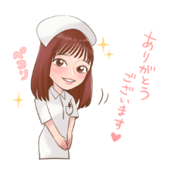 [LINEスタンプ] まほスタンプ_ナース・エプロンバージョン