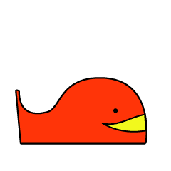 [LINEスタンプ] 赤いクジラ