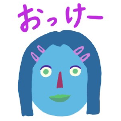 [LINEスタンプ] カラフルな顔たち - ガールズトーク