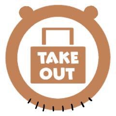 [LINEスタンプ] ヒゲ面のクマのテイクアウト生活 