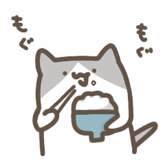 [LINEスタンプ] ハチワレ猫の元気な一日