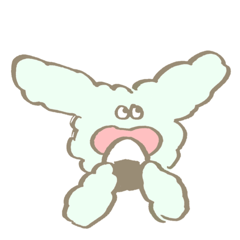 [LINEスタンプ] わたわた(うさぎのようないきもの)