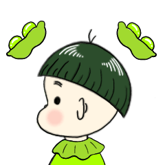 [LINEスタンプ] ほっぺたそら豆くん