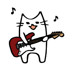 [LINEスタンプ] [ST]ギタリストのためのギター猫スタンプ2の画像（メイン）