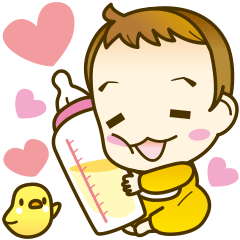 [LINEスタンプ] 赤ちゃんとひよこ【子育て】1の画像（メイン）