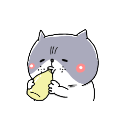 [LINEスタンプ] ぽちゃ猫おーちゃん