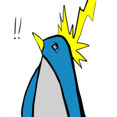 [LINEスタンプ] 遠い目ペンギン