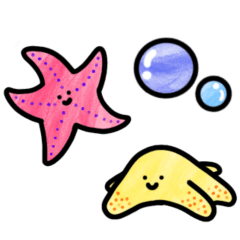 [LINEスタンプ] にこにこ海の仲間たち