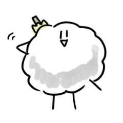[LINEスタンプ] 自由に生活する綿菓子