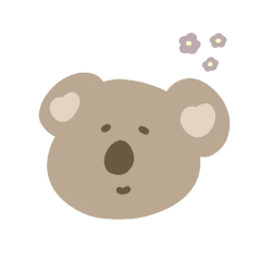 [LINEスタンプ] ハートのおみみのコアラさん