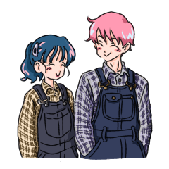 [LINEスタンプ] にぎやかなおにいさんおねえさんのスタンプ