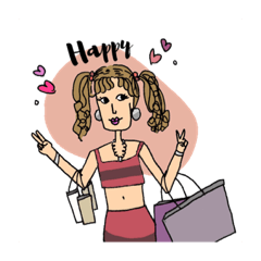 [LINEスタンプ] 可愛い/お洒落・頑張る女の子
