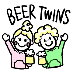 [LINEスタンプ] BEER TWINS