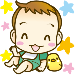 [LINEスタンプ] 赤ちゃんとひよこ【子育て】2