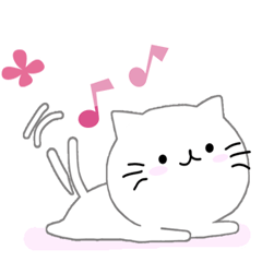 [LINEスタンプ] ねここ(白)の日常