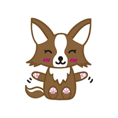 [LINEスタンプ] パピヨン 〜あいさつ〜