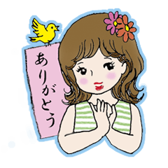 [LINEスタンプ] レトロなリコちゃん