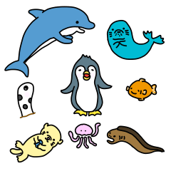 [LINEスタンプ] 水族館の友だち