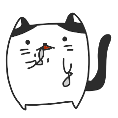 [LINEスタンプ] かどまるねこ