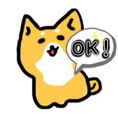 [LINEスタンプ] タレ目な優しい柴犬。