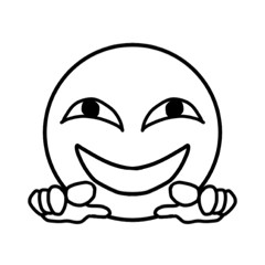 [LINEスタンプ] 使える顔文字（白）