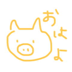[LINEスタンプ] ブタさんの日頃の挨拶。