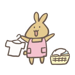 [LINEスタンプ] はたらくうさぎさん